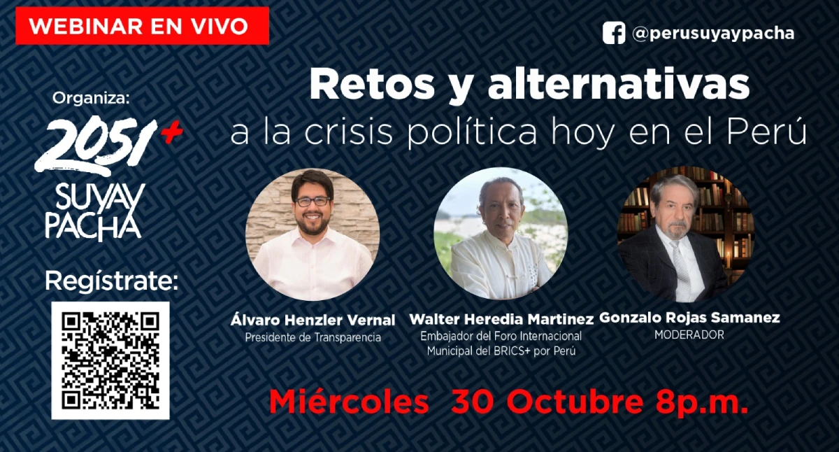 Banner Retos y Alternativas a la crisis politica hoy en el Peru